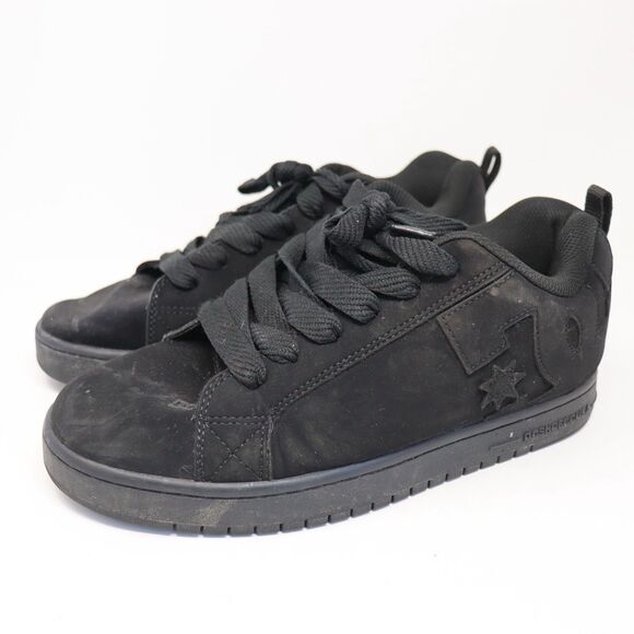 DC Men's Court Graffik Casual Skate Shoe,  Size 9.5 US , Black On Black - Picture 1 of 6